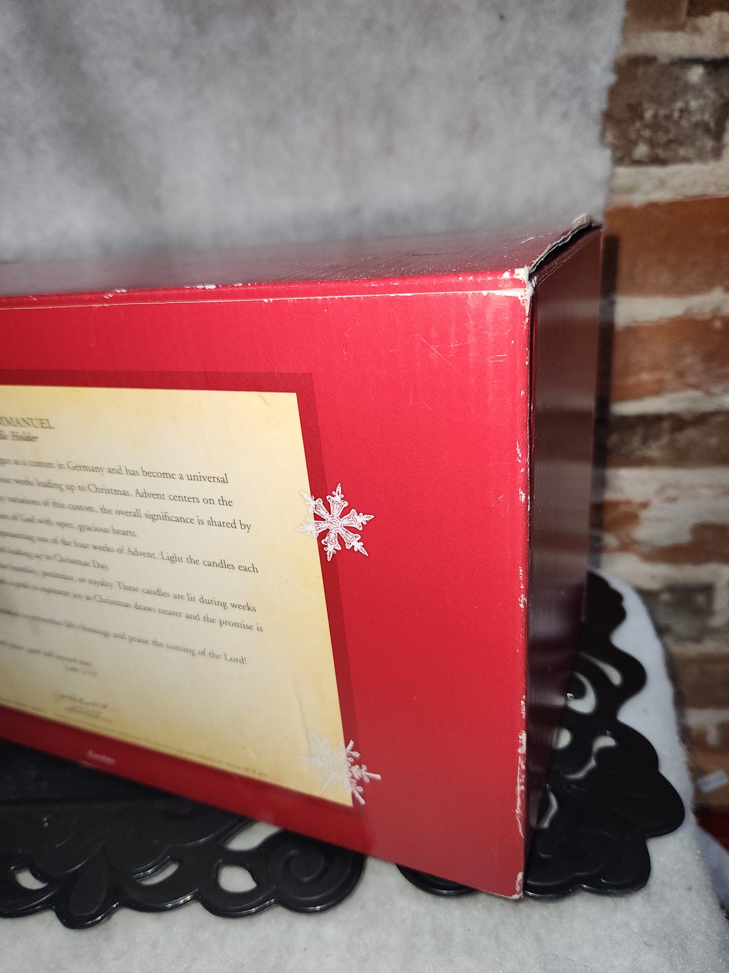 Vintage Hallmark Keepsake O Come, Emmanuel Nativity Advent Candle Holder has box 2004