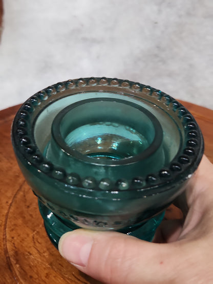H6-42 vintage Hemingray number 42 teal green insulator