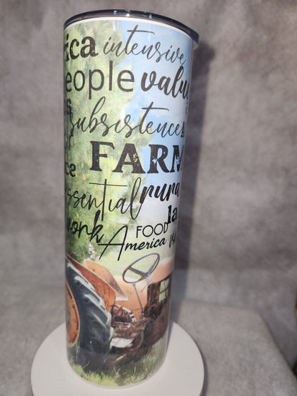 20 oz stainless steel, insulated tumbler farmer tf55