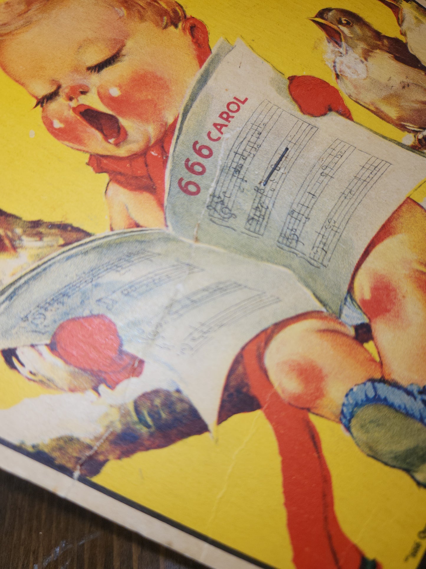 Vintage 666 Quartette Advertising Fan Medicine Liquid Salve Tablets Nose Drops Birds Baby AS IS af2