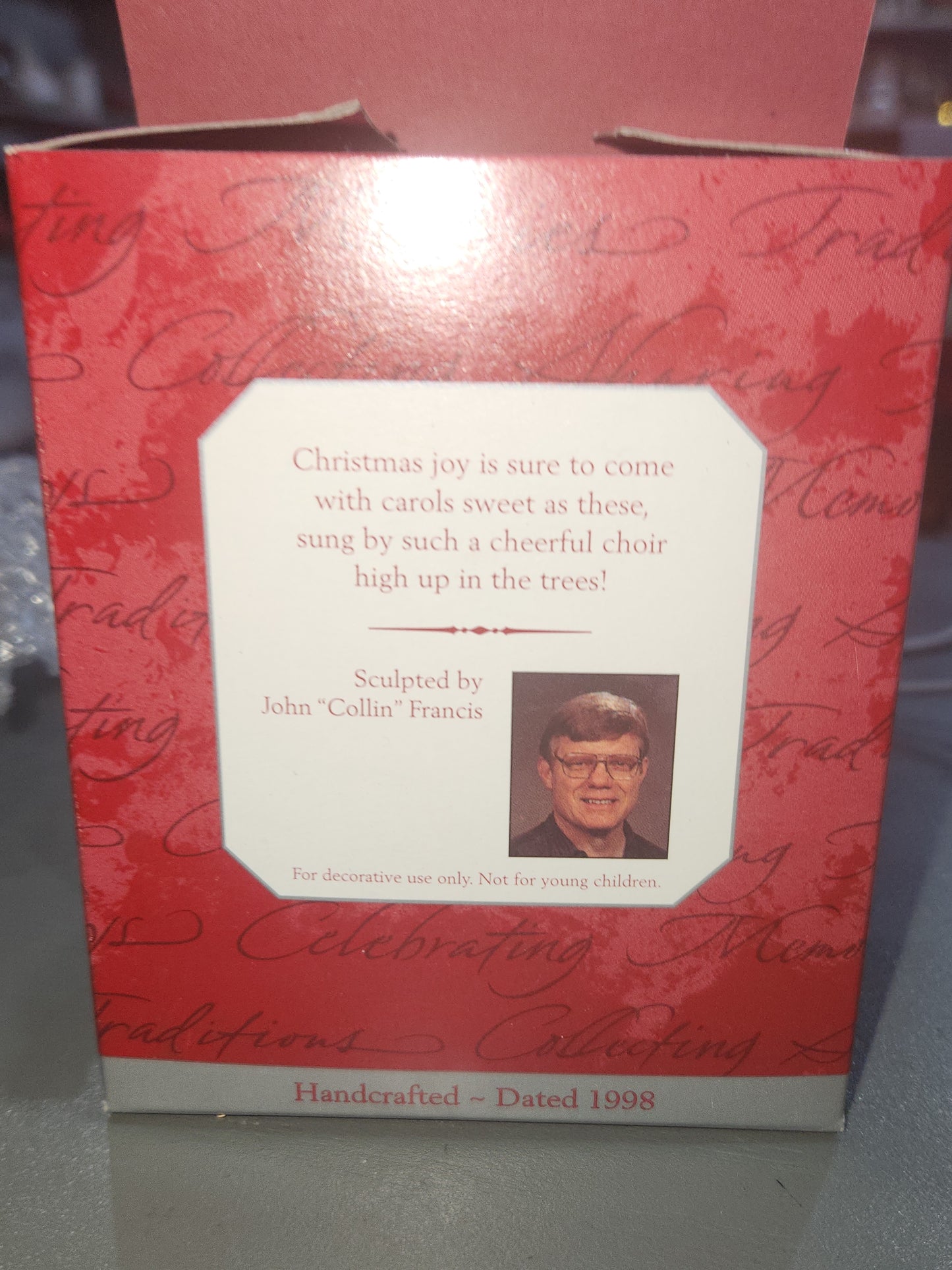 Vintage Hallmark Keepsake Ornament Christmas Tree Treetop Choir Bird Birdhouse 1998