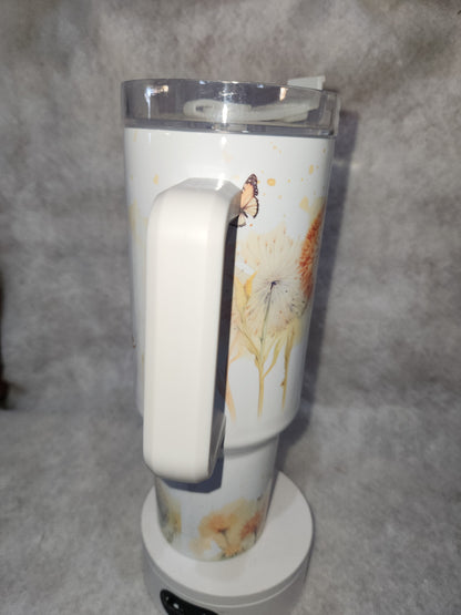 40 Oz Insulated Stainless Steel Tumbler says "Just Breathe" tjb1