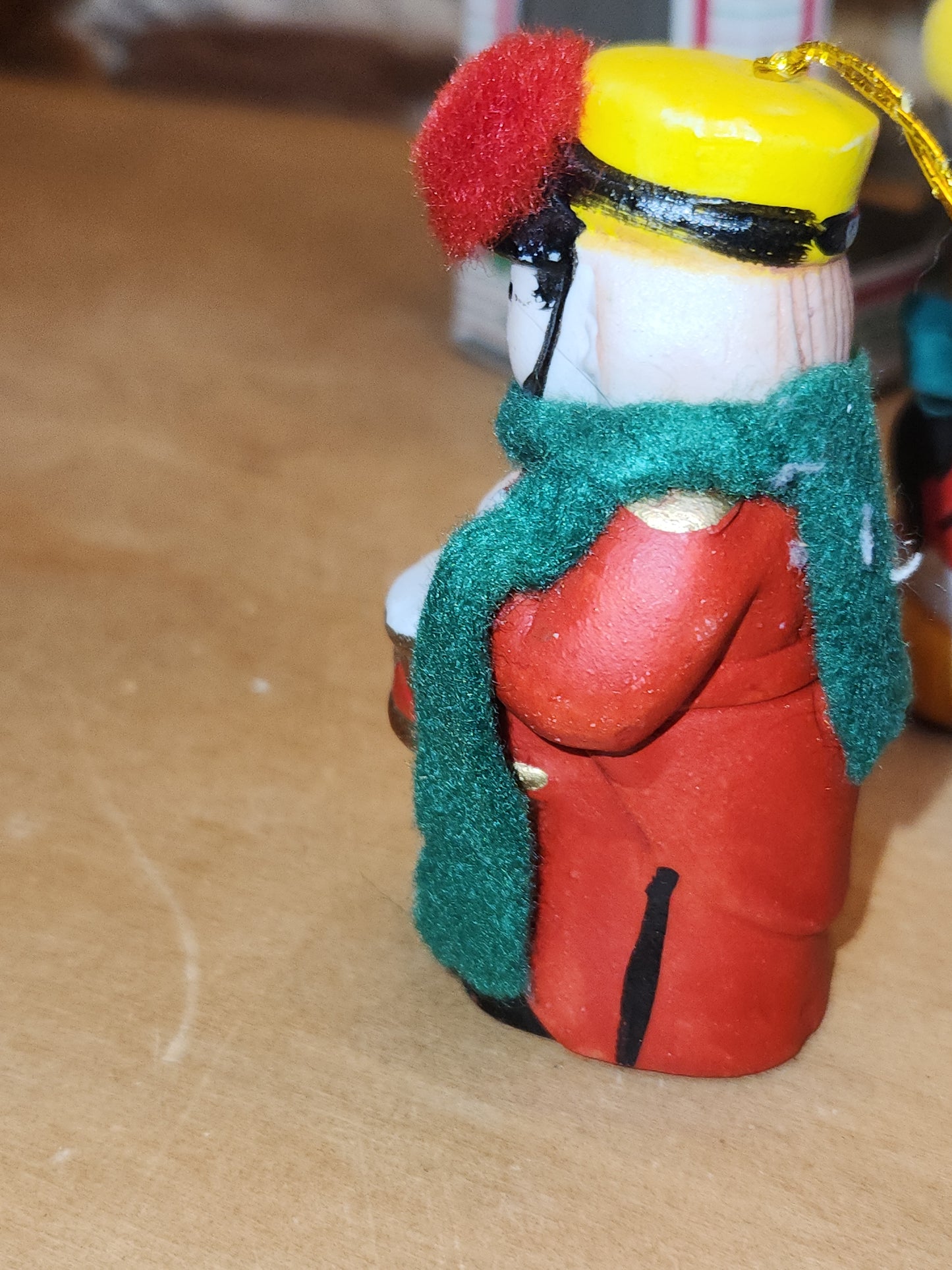 Vintage 3 Giftco Holly Bells and 1 BOA Ring-a-Lings Porcelain Bell Ornaments Set of 4