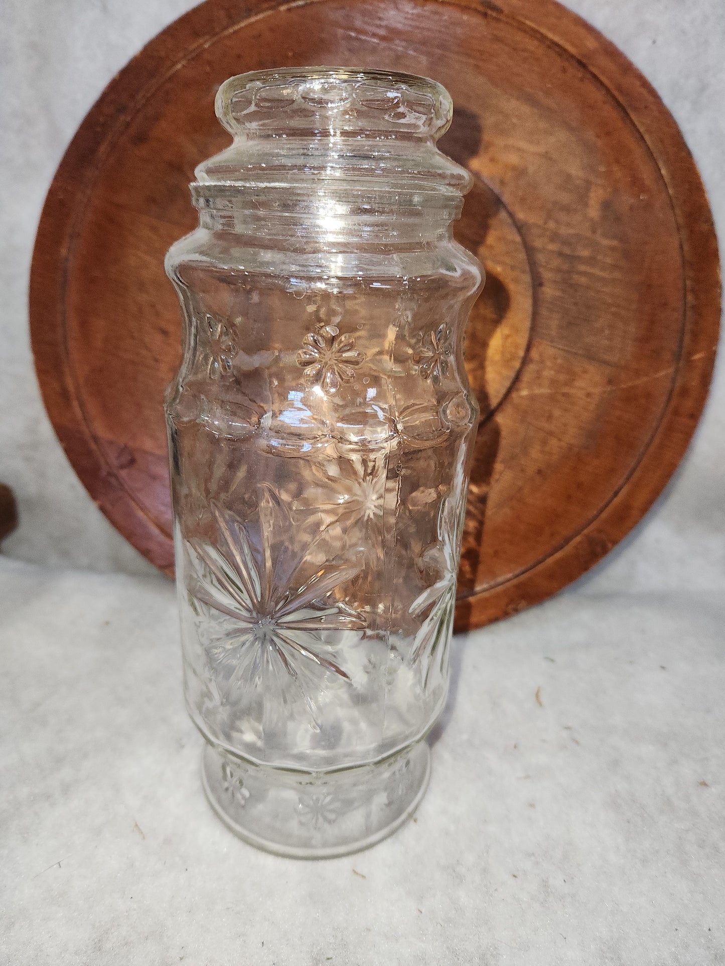 Vintage Anchor Hocking Planters Mr. Peanut Clear Glass Jar With Lid 1980s jr6