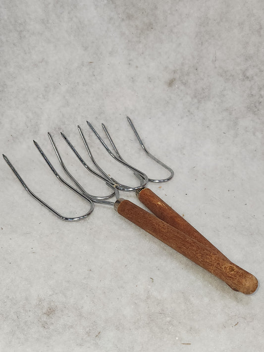 Vintage Primitive Serving Forks Turkey forks Servers for6