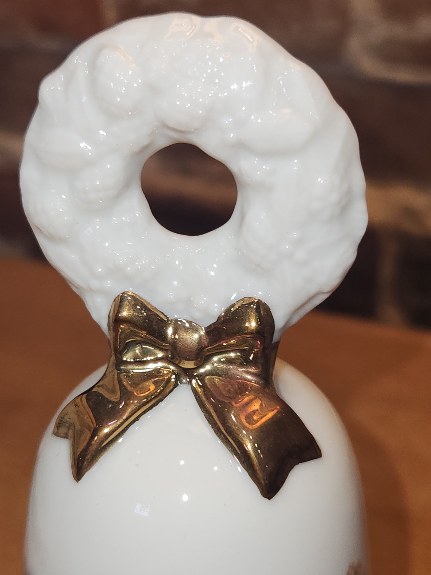 Vintage Avon Christmas Bell 1986 Porcelain Collectible Children Ice Skating