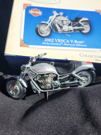 Vintage Hallmark Keepsake Ornament Harley-Davidson Motorcycle Milestones series #6 2002 VRSCA V-Rod Motorcycle 2004