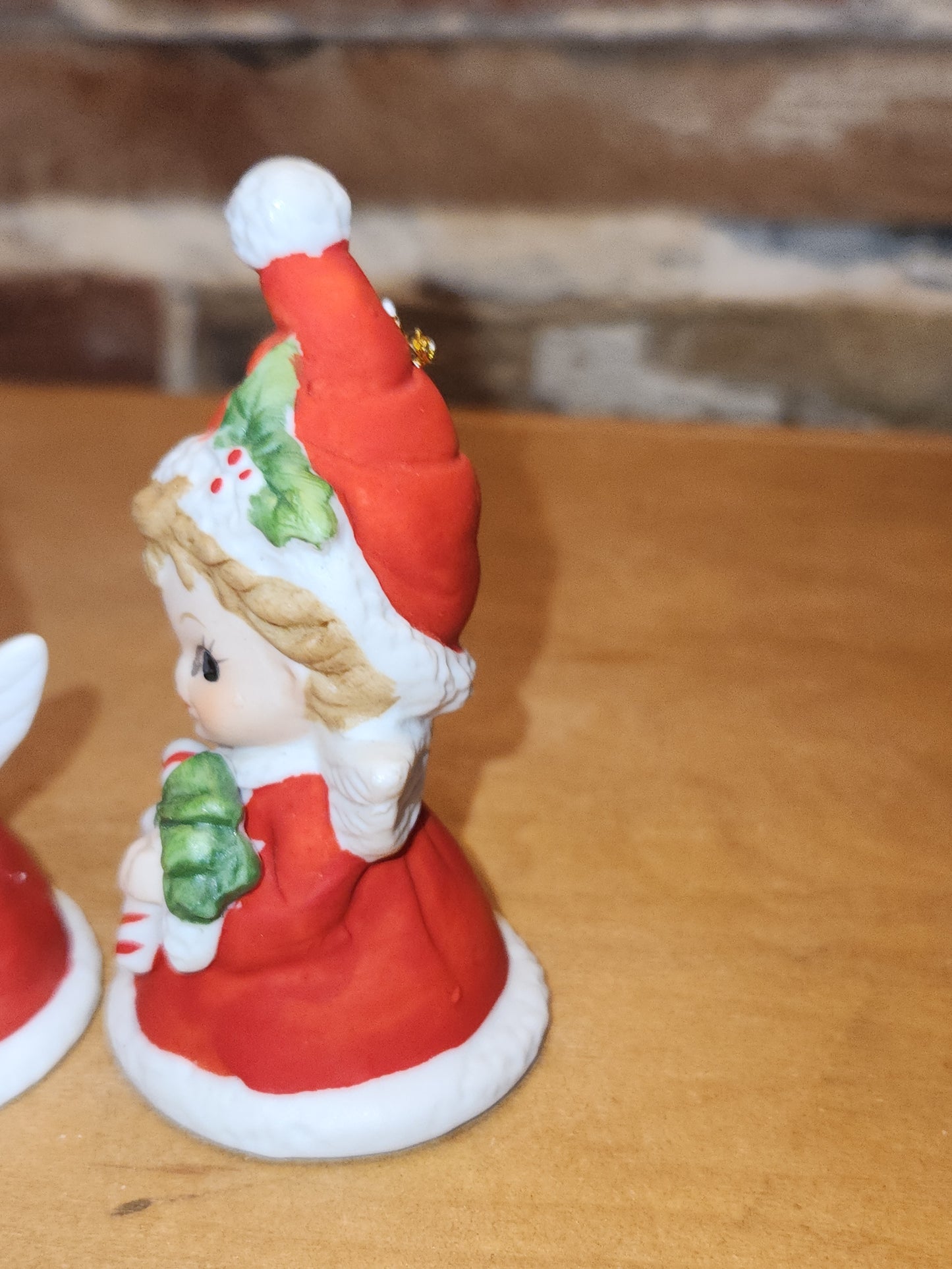 Vintage Lefton Petite Angel Girl Bell Figurines Set of 3. Praying Angel Signed.