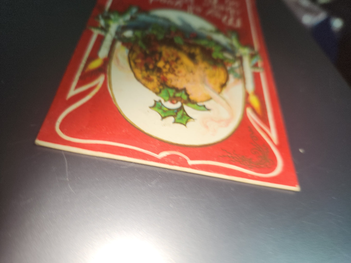 Antique Vintage Postcard Christmas Dinner Embossed Kate Bennett  May all good cheer be yours on Christmas Day