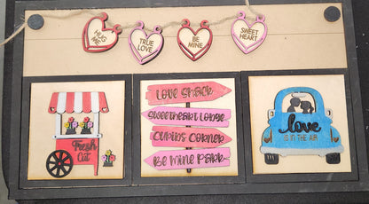 Valentine's day kit for interchangeable arch or rectangle frame. FRAME SOLD SEPARATELY