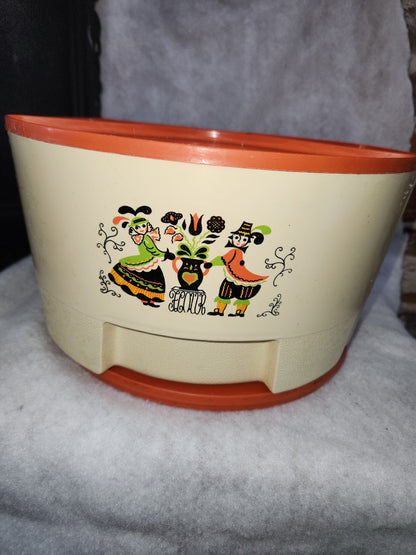 Vintage Sterilite Kitchen wedge Canister Set Flour Sugar Tea Coffee MCM mid-century can12