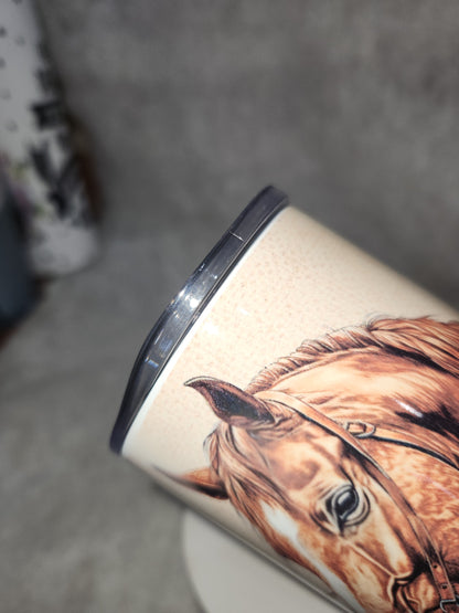 20 Oz Stainless Steel Insulated Tumbler Rancher, Horse, Cow, Chicken, Tractor imperfect tr5