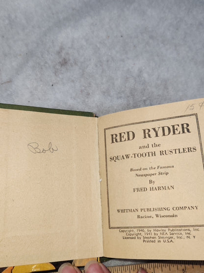 Vintage Big Little Book Better Little Book Red Ryder and the Squaw-Tooth Rustlers