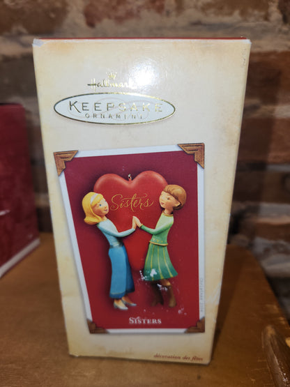 Vintage Hallmark Keepsake Ornament Sisters There's No Better Friend Than a Sister 2004