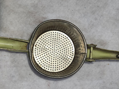 Vintage Old Green Potato Ricer Dirty Mint Green Handle Universal No Makers Mark kit920