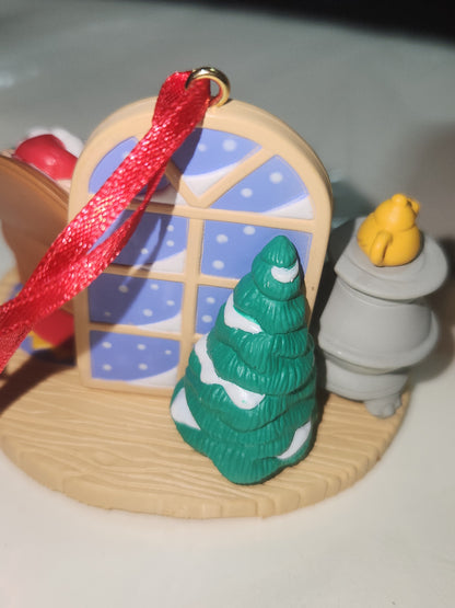 Avon Gift Collection Christmas With Santa Ornament Taking A Nap