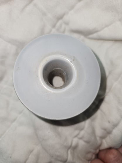 Vintage Electrical Telegraph Knob Tube Wire Insulator Grey Glazed Ceramic I345