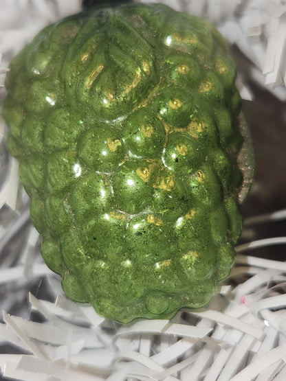 Vintage Antique Figural Glass Ornament Green Grape Cluster Christmas Ornaments for Feather Tree vo5