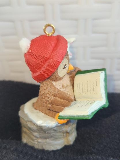Vintage Hallmark Keepsake Ornament Owliver First in series 1992 miniature