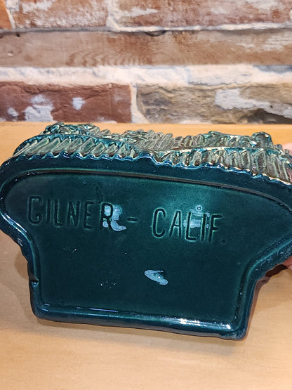 Vintage Gilner Pixie Elf on a Bench in front of a Planter elf5