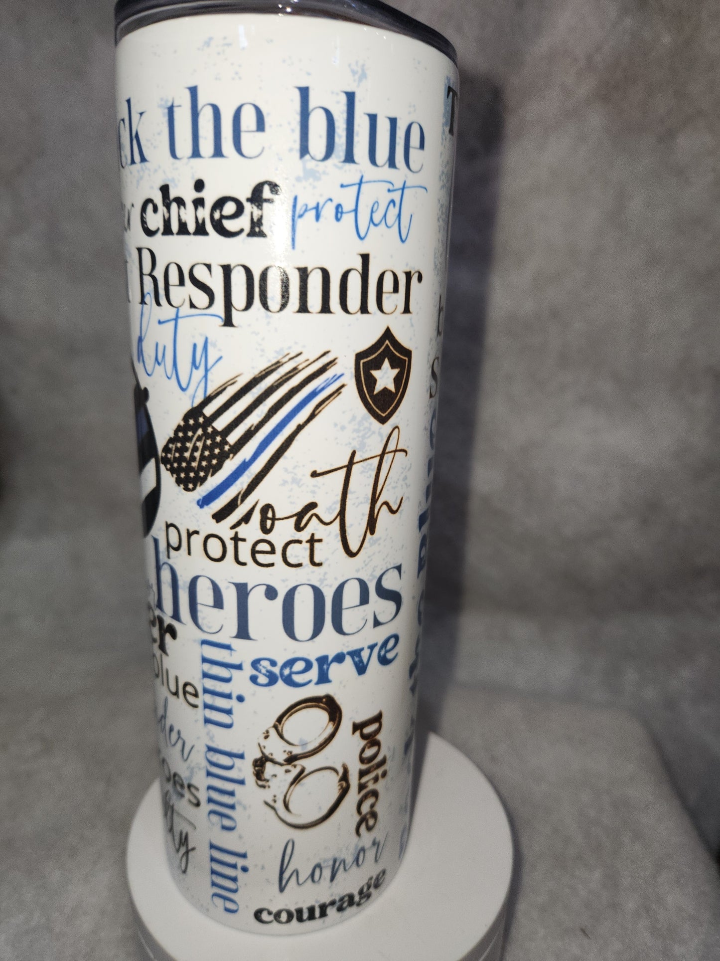20 oz stainless steel insulated Tumbler police officer tp7