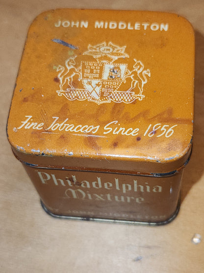 Vintage John Middleton Tobacco Tins Walnut, Regimental, Philadelphia, Bin 56 NO CONTENTS tt56