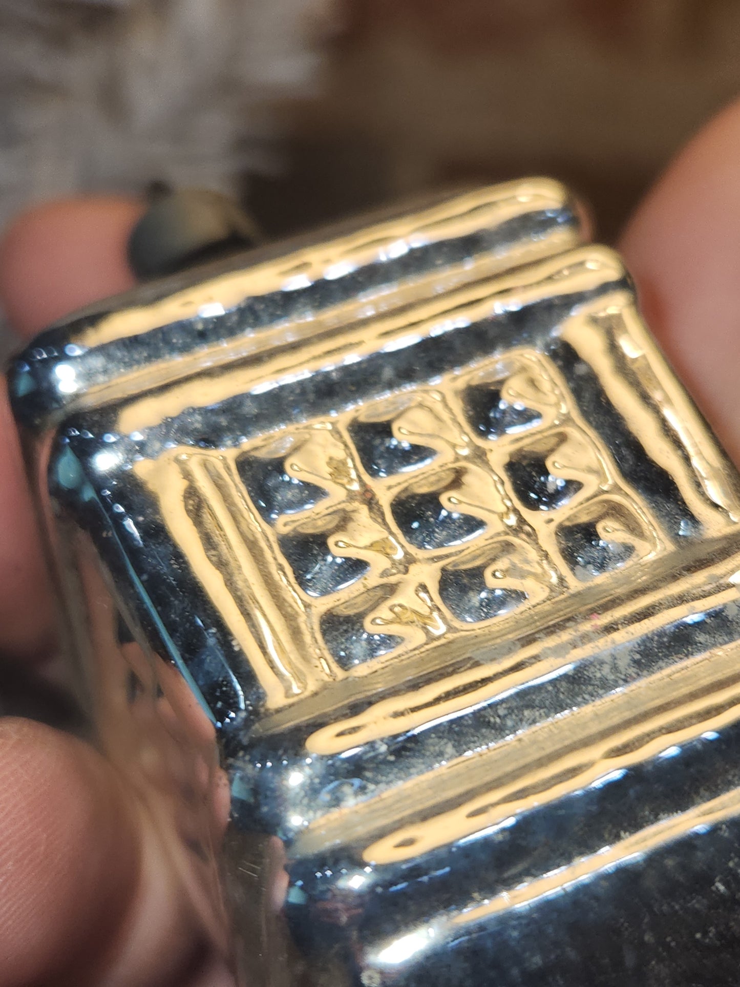 Vintage Mercury Glass Silver Lantern Christmas Ornament vo1