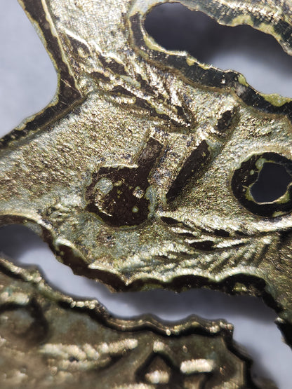 Vintage Cast Metal Christmas Tree Trivet Gold Made in Taiwan cm77