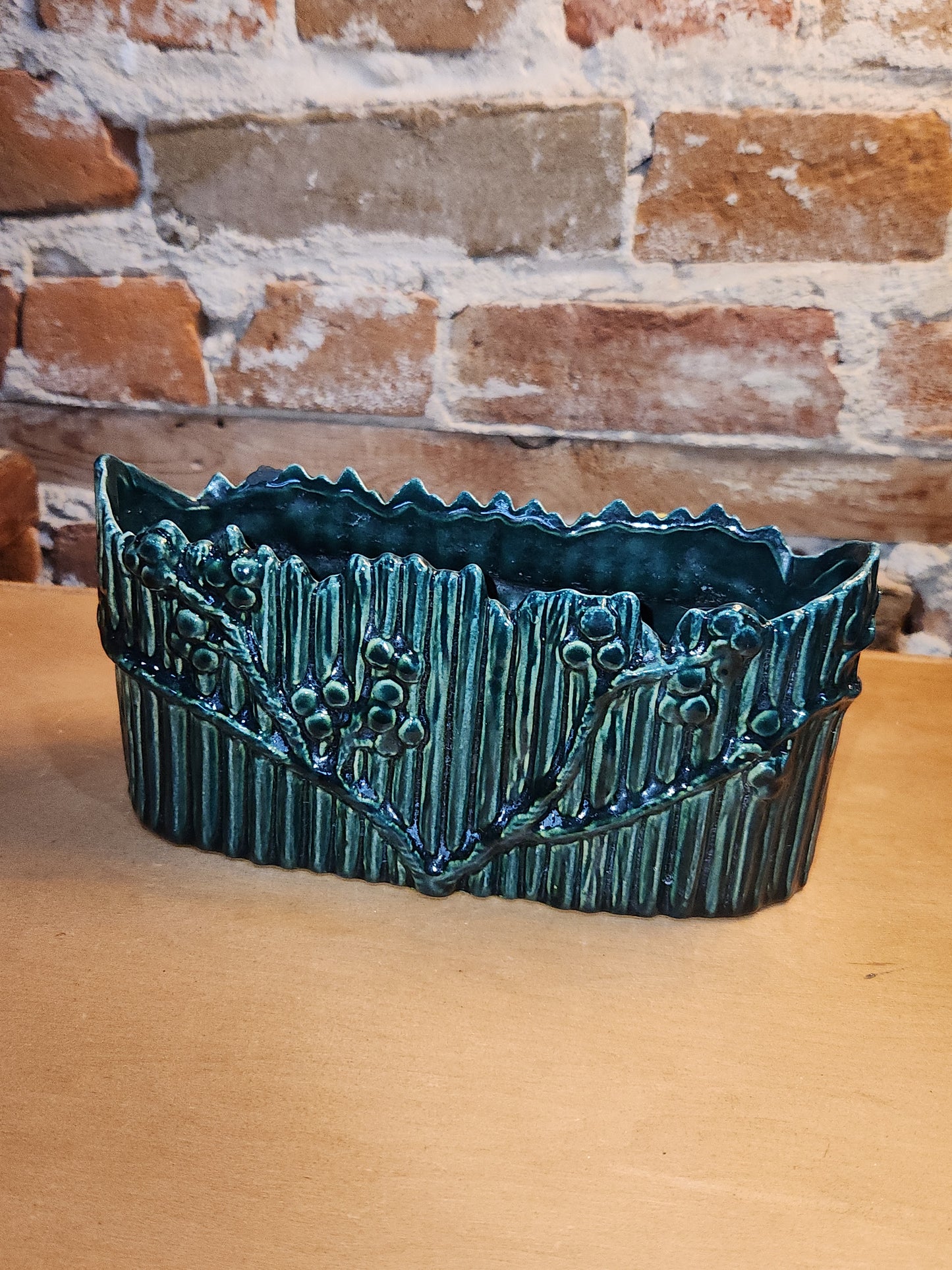 Vintage Gilner Pixie Elf on a Bench in front of a Planter elf5