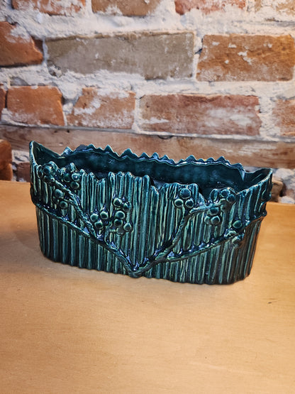 Vintage Gilner Pixie Elf on a Bench in front of a Planter elf5