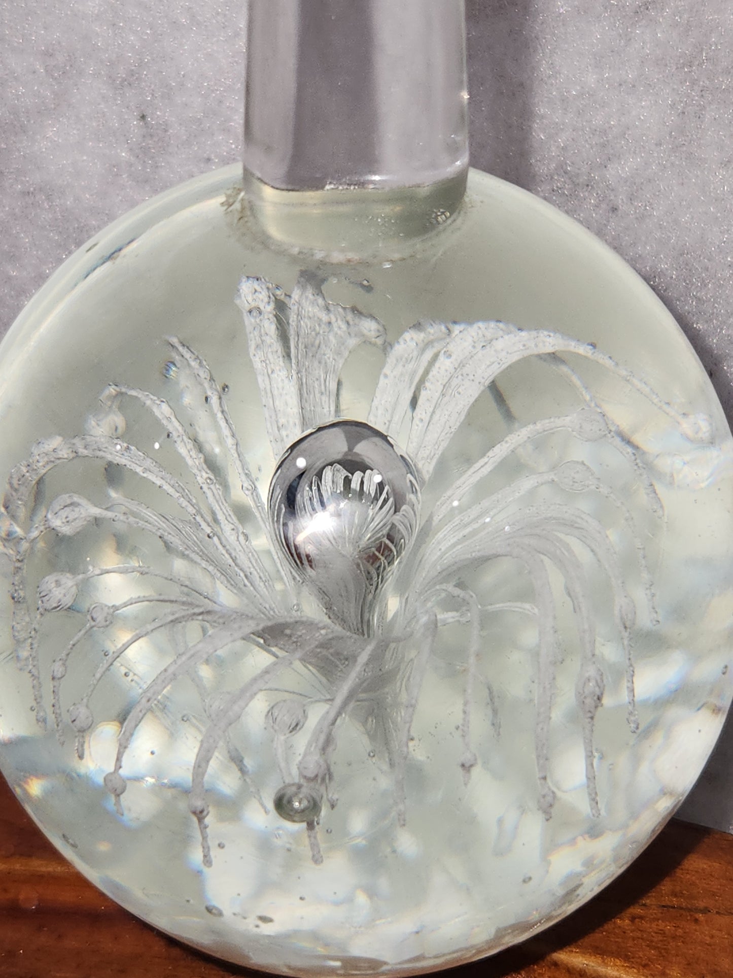 Vintage paperweight ring holder glass pw1