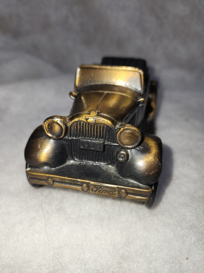 Vintage 1974 Banthrico Cast Metal Brass Plated 1929 Ford Roaster Coin Bank promotional gift cb65