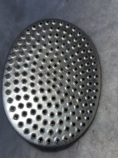 Vintage Antique Primitive Tin aluminum Palm Grater Hand Grater Ricer kit99