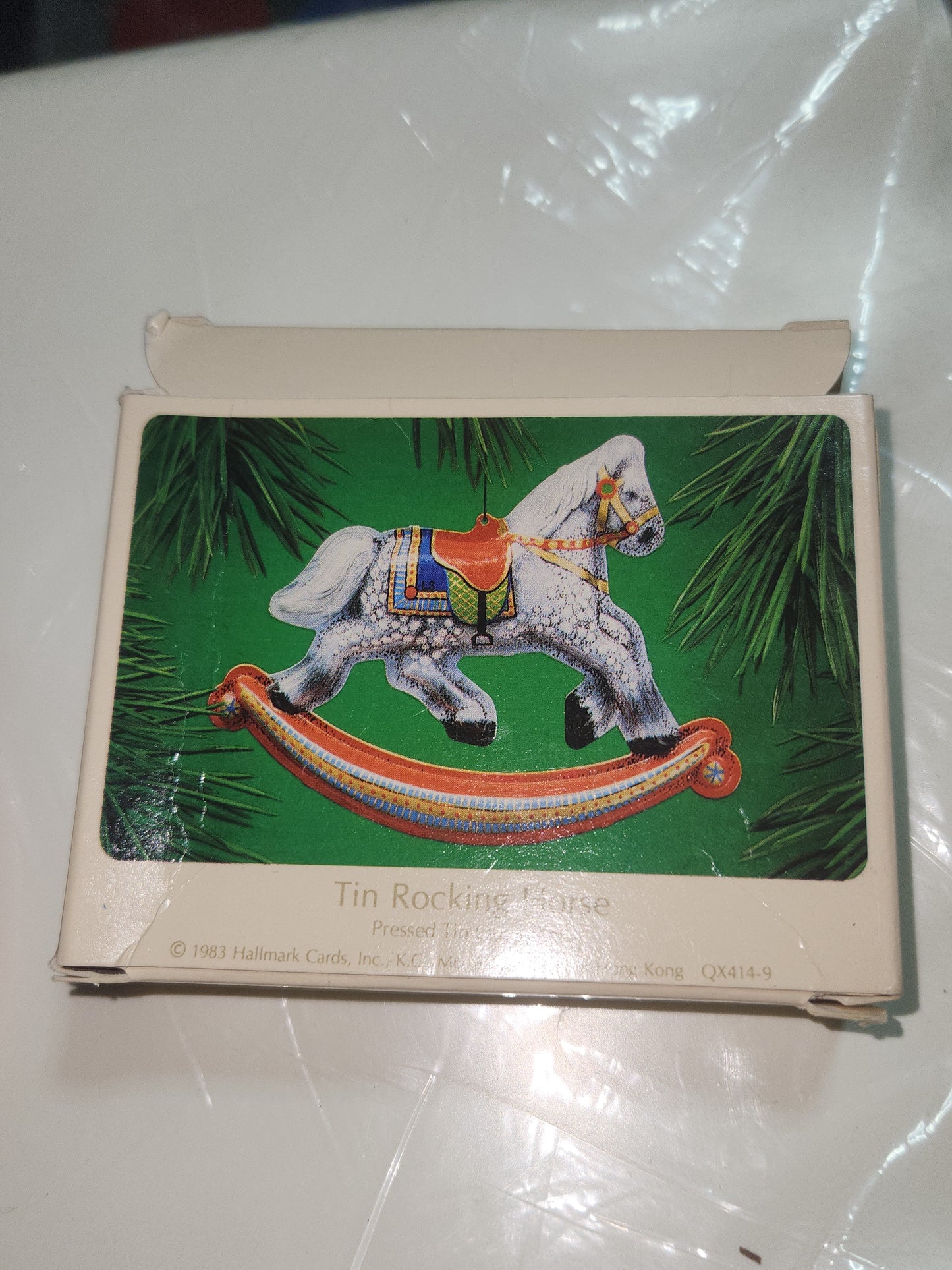 Vintage Hallmark Keepsake Ornanent Tin Rocking Horse 1983