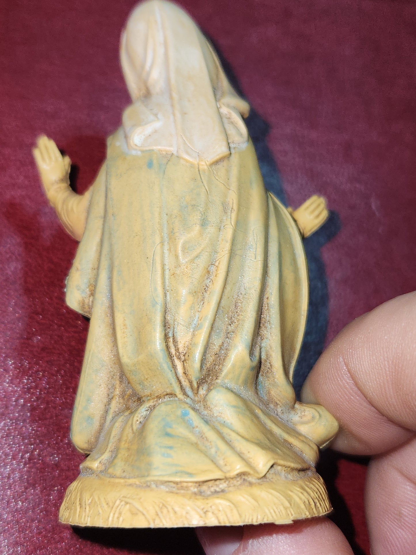 Vintage Fontanini Depose Kneeling Mary Nativity Figure 3 1/4" Italy Roman fn77