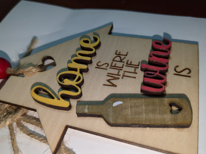 Wine tag "home is where the wine is" ho4