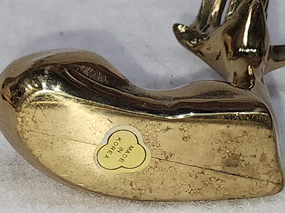 Vintage Brass sitting deer buck Korea br140