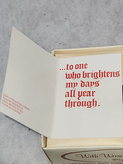 Vintage Bradford A Little Christmas Gift Greeting and Ornament 1986