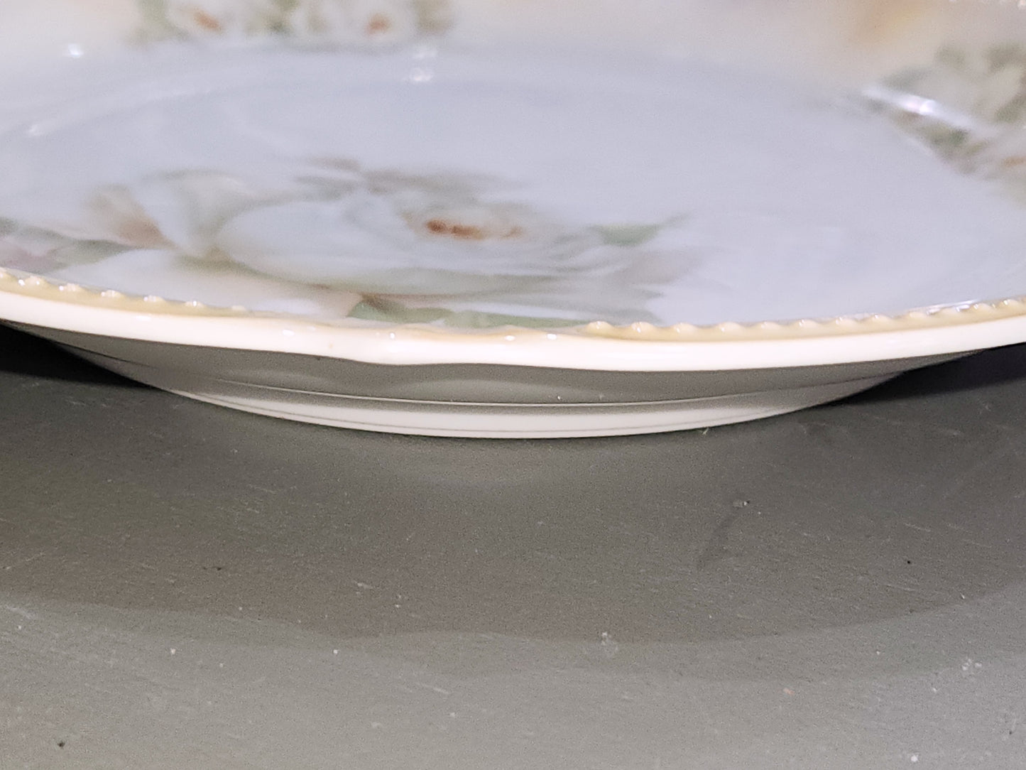 Antique Koenigszelt Silesia handled serving platter or plate. Germany pl77