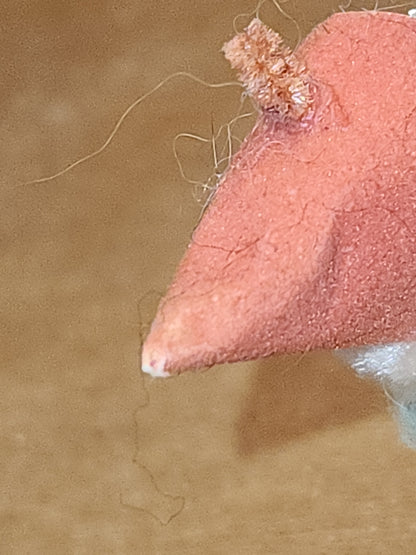 Vintage Spun Cotton Dwarf or Elf with Chinelle Bottle Brush Tree Pinecone and Mushroom Japan elf11