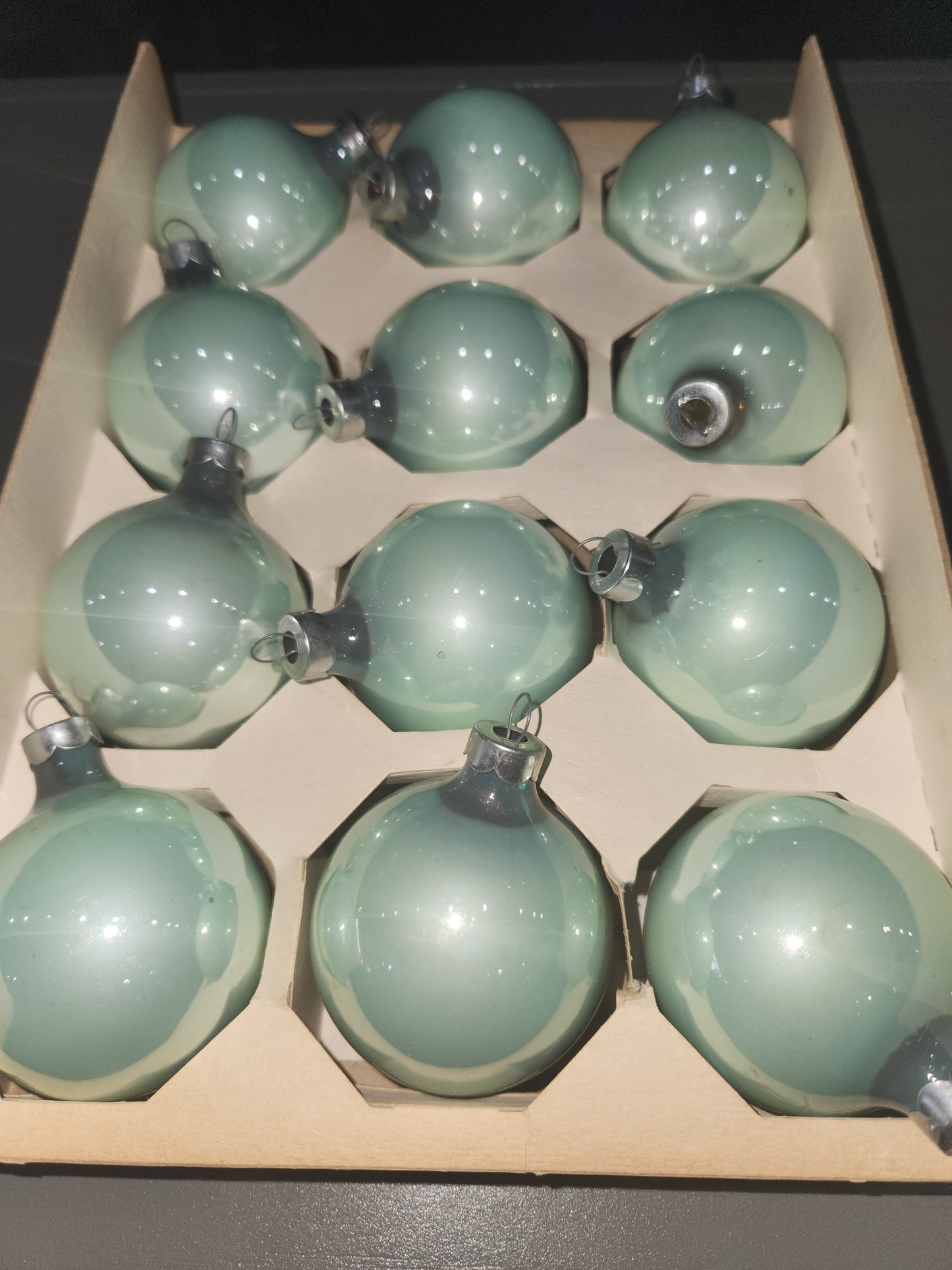 Vintage Pyramid Rauch Mint Green 2" ornaments bo68