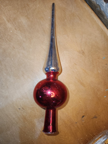 Vintage Mercury Glass Tree Topper NO BOX tt09