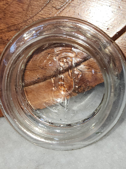 Vintage Anchor Hocking Planters Mr. Peanut Clear Glass Jar With Lid 1980s jr6