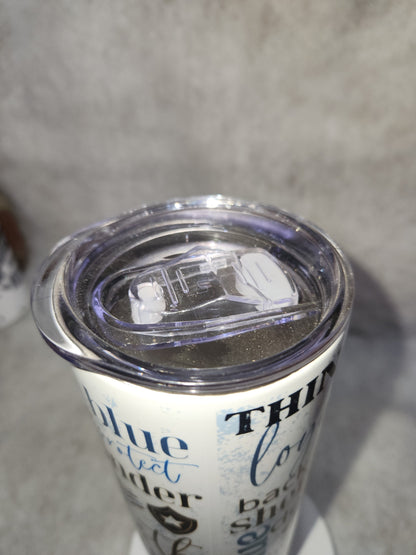 20 oz stainless steel insulated Tumbler police officer tp7