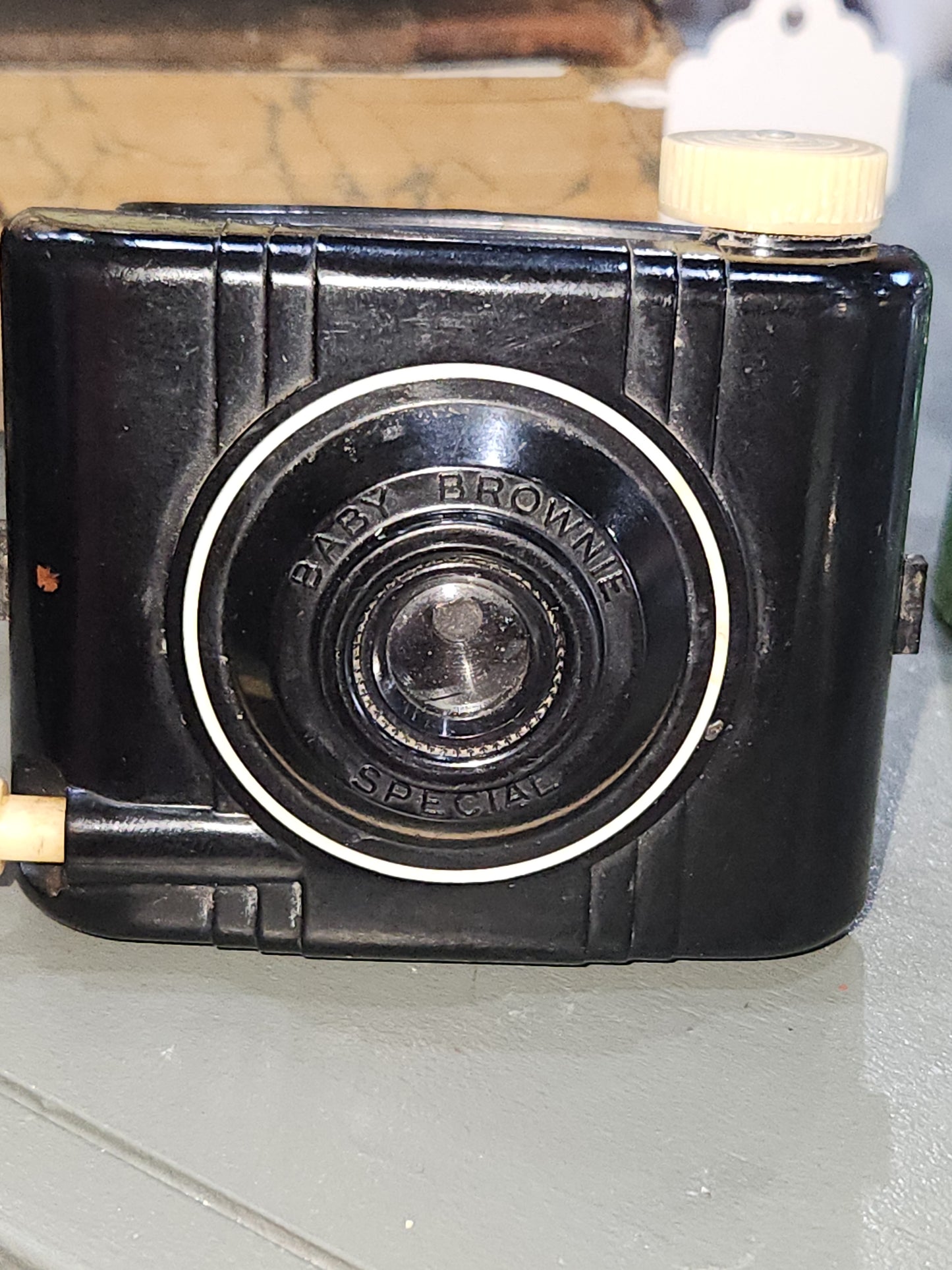 Vintage Kodak Camera Baby Brownie Special With Bakelite Box 127 Film 1940s vc8