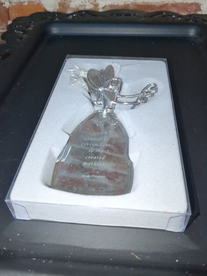 Angelic Reflection angel ornament "God cannot be everywhere, so He created mothers" ang66