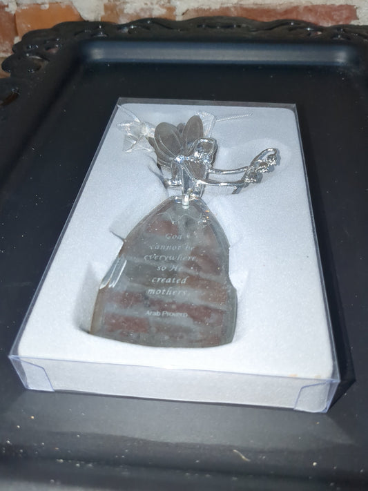Angelic Reflection angel ornament "God cannot be everywhere, so He created mothers" ang66