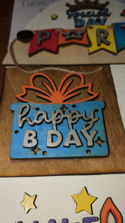 Birthday Kit for Interchangeable arch or rectangle frame.