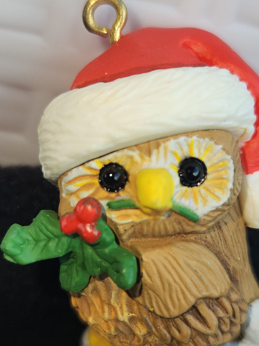 Vintage Hallmark Keepsake Ornament Owliver First in series 1992 miniature