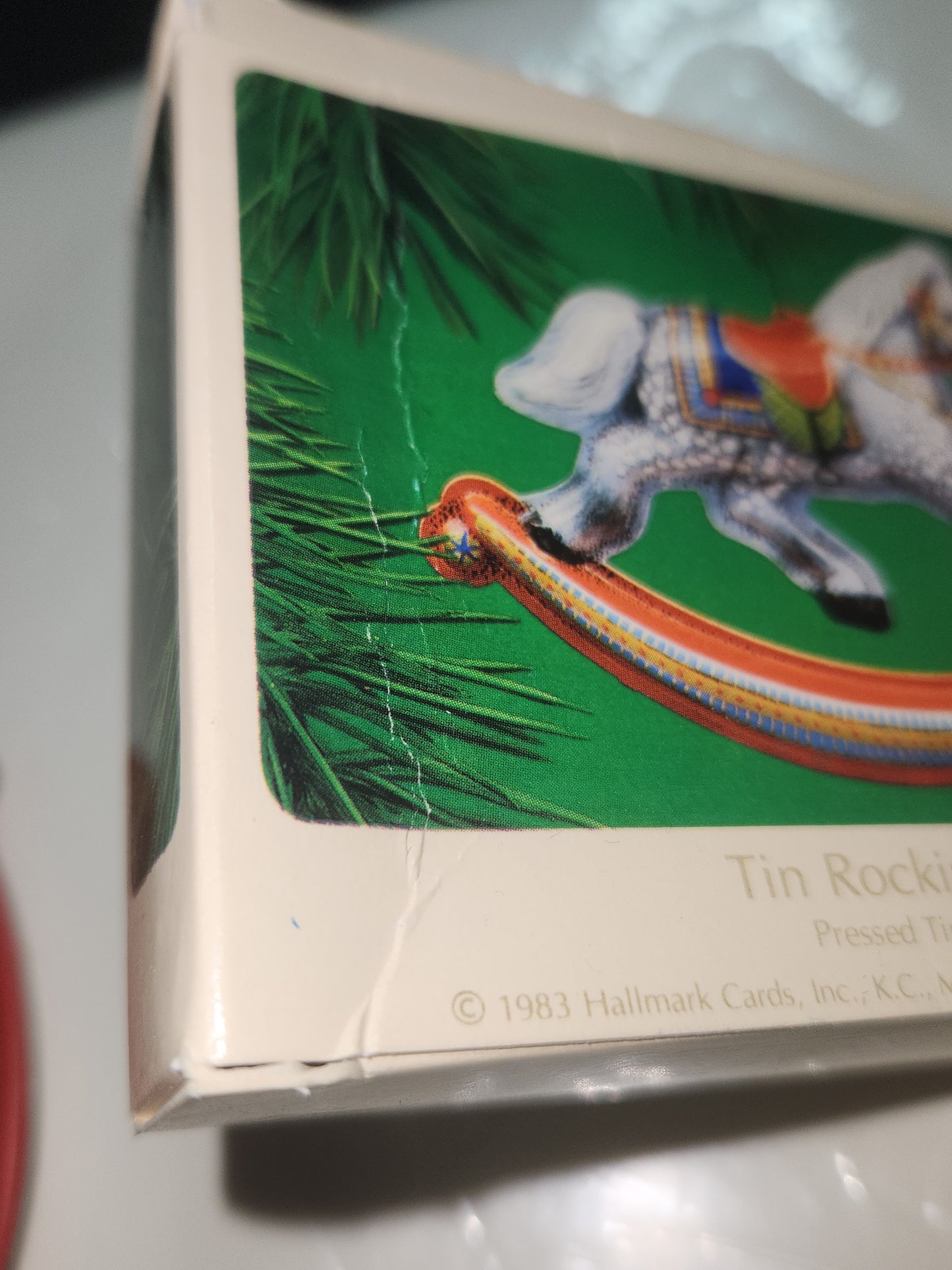 Vintage Hallmark Keepsake Ornanent Tin Rocking Horse 1983